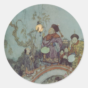 Märchen aus alter Zeit, Nachtigall von Edmund Dula Runder Aufkleber