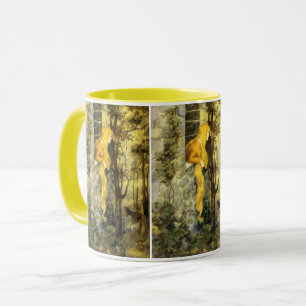 Märchen aus alter Zeit, Rapunzel mit langen blonde Tasse