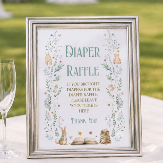 Märchen-Baby-Party-Windel-Raffel  Poster (Von Creator hochgeladen)