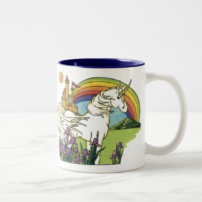 Märchen-Einhorn Zweifarbige Tasse (Rechts)