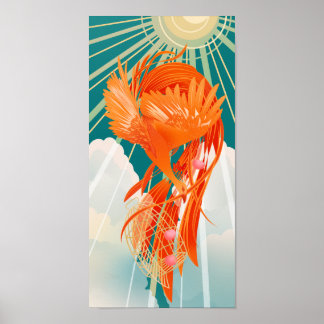 Märchen Feuerbird Goldener Käfig Illustration Poster