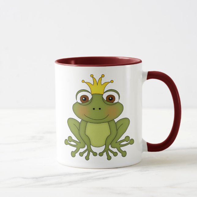 Märchen-Frosch-Prinz mit Krone Tasse (Rechts)
