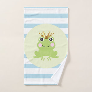 Märchen Froschkönig Blaue Streifen Badhandtuch Set