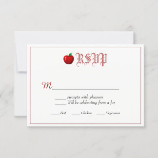 Märchen-Hochzeitseinladung RSVP Karte