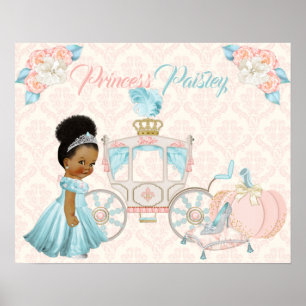 Märchen-Kutsche Prinzessin Personalisiertes Kinder Poster