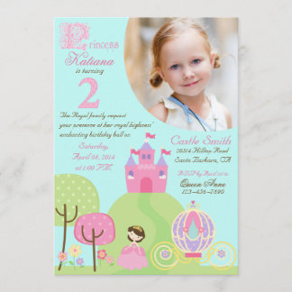Märchen-Prinzessin Second Birthday Invitation Einladung