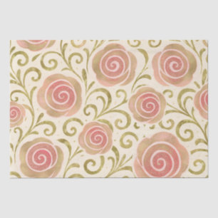 Märchen-Prinzessinnen-Rosen in Rosa und Gold Seidenpapier