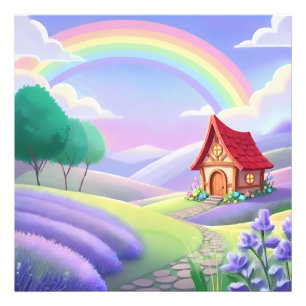 Märchen unter dem Regenbogen Fotodruck