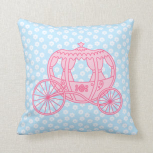 Märchen-Wagen-Entwurf im Rosa und im Blau Kissen