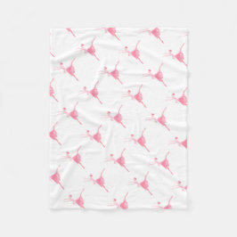 Märchenballetttänzer. Modische rosa Ballerina Fleecedecke