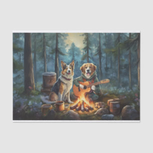 Märchenbuch Lagerfeuer Hunde, Outdoor-Musik Seidenpapier