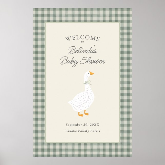 Märchenbuch-Mutter-Gans-Sage-Baby-Shower-Willkomme Poster (Vorne)