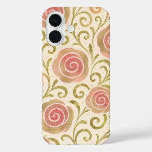 Märchenbuch Prinzessin Rosen in Rosa und Gold iPhone 16 Hülle