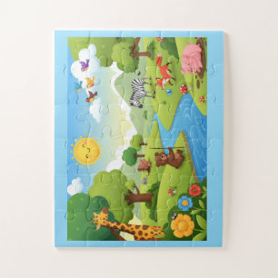 Märchenbuch-Tiere-Puzzle für Kinder