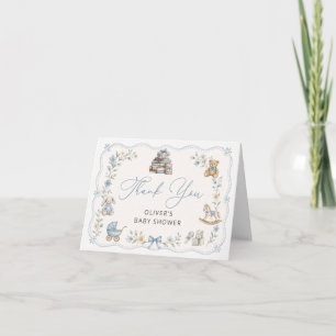 Märchenhafte Florale Babyparty Dankeskarte