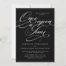 Märchenhafte Gothic-Script-Schwarze Hochzeit