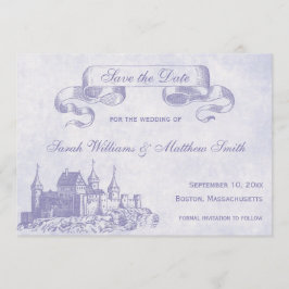Märchenhafte Hochzeit Sichern des Datums Save The Date