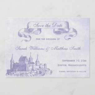 Märchenhafte Hochzeit Sichern des Datums Save The Date