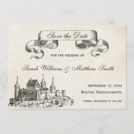 Märchenhafte Hochzeit Sichern des Datums Save The Date