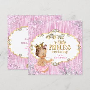 Märchenhafte Kutschprinzessin Baby Shower Pink Einladung