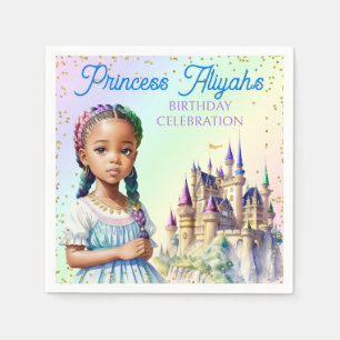 Märchenhafte Pastell-Prinzessin Fantasy-Regenbogen Serviette