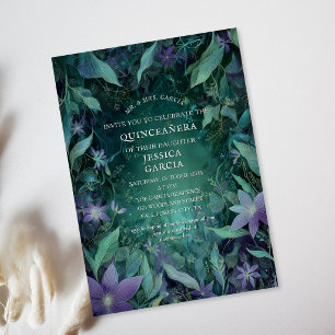 Märchenhafte Sommerfee Verzauberter Wald Quinceañ Einladung