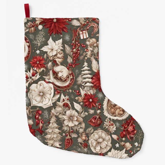 Märchenhafte Weihnachtsdekorationen, Blume Großer Weihnachtsstrumpf (Vorderseite)