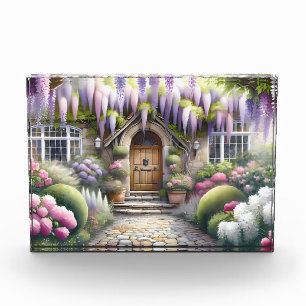 Märchenhafter Cottage-Gartenweg Fotoblock