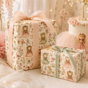 Märchenhafter Feengarten mit Schmetterlingen Geschenkpapier Set