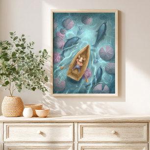 Märchenhafter Fluss Storybook Kinderposter Poster