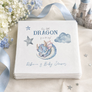 Märchenhafter Träumerischer Blauer Drache Baby Sho Serviette