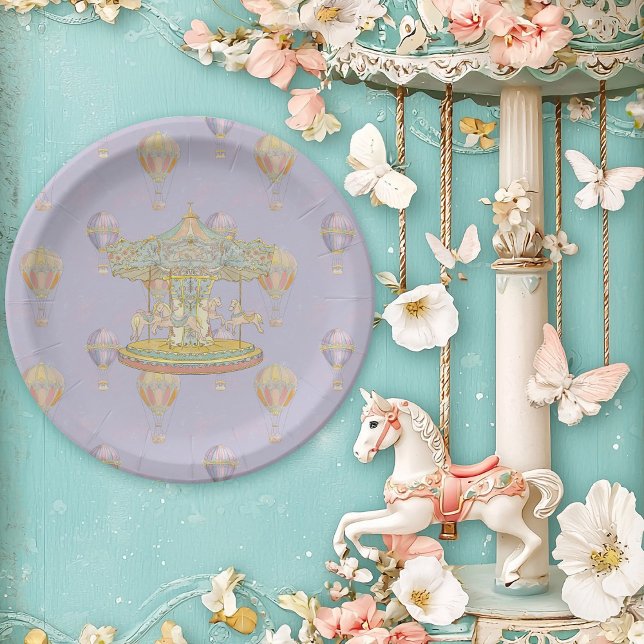 Märchenhafter Vintager Vergnügungspark Pappteller (Von Creator hochgeladen)