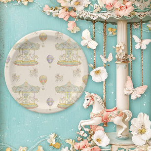 Märchenhafter Vintager Vergnügungspark Pappteller