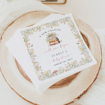 Märchenhaftes Baby-Shower-Papiernapkin Mädchen Wil