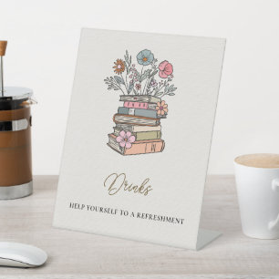 Märchenhaftes Buch-Thema-Baby-Shower-Getränketisch Sockelschild
