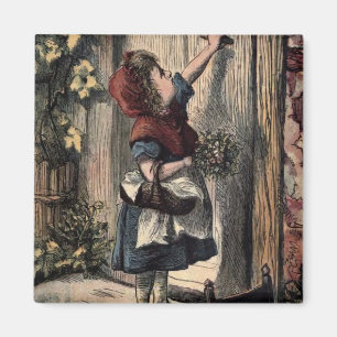Märchenhaftes Red Riding Hood an der Haustür von G Magnet
