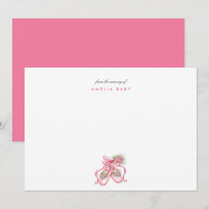 Märchenhaftes rosa Ballerina Mädchen Mitteilungskarte