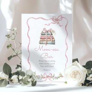 Märchenhaftes rosa Schleifchen Momosa Bar Poster