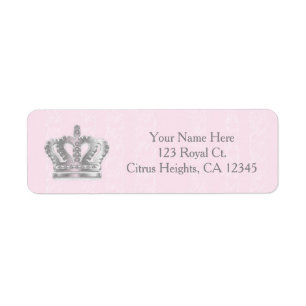 Märchenhaftes Vintage-Rosa-Prinzessinnen-Adresseti