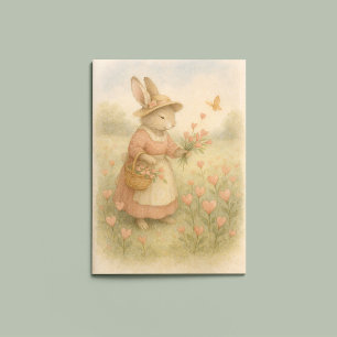 Märchenhase mit Blumen – Whimsical Woodland Karte