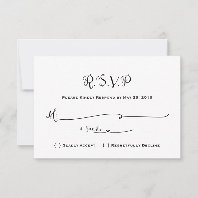Märchenhochzeit RSVP - einmal in der Zeit - weiß Karte (Vorderseite)