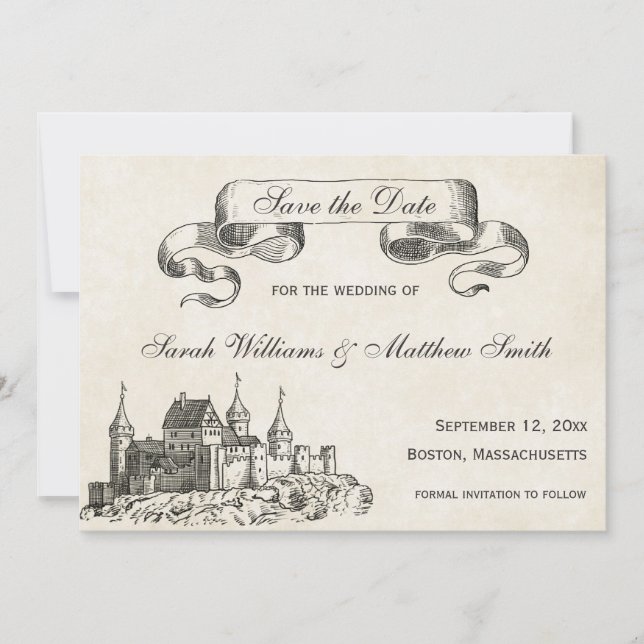 Märchenhochzeit - Termin vormerken Save The Date (Vorderseite)