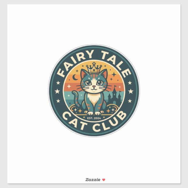 Märchenkatze Süße Kitty Design - Märchenkatze  Aufkleber (Blatt)