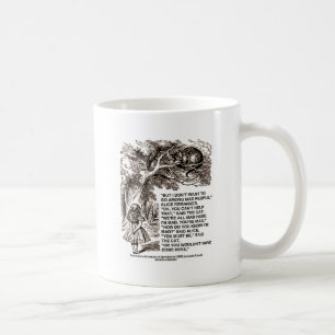 Märchenland Alice gehen unter wütendem Leute-Zit Kaffeetasse