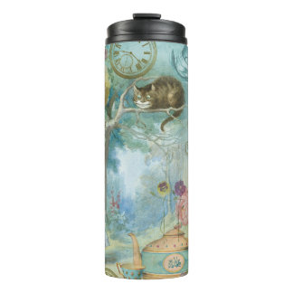 Märchenland - Alice im Wunderland-Collage Thermosbecher