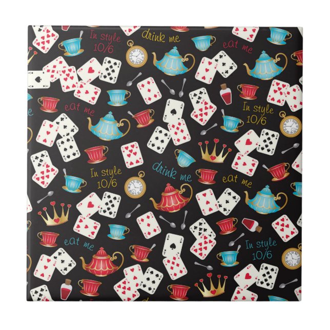 Märchenland-Drucke Fliese (Vorderseite)