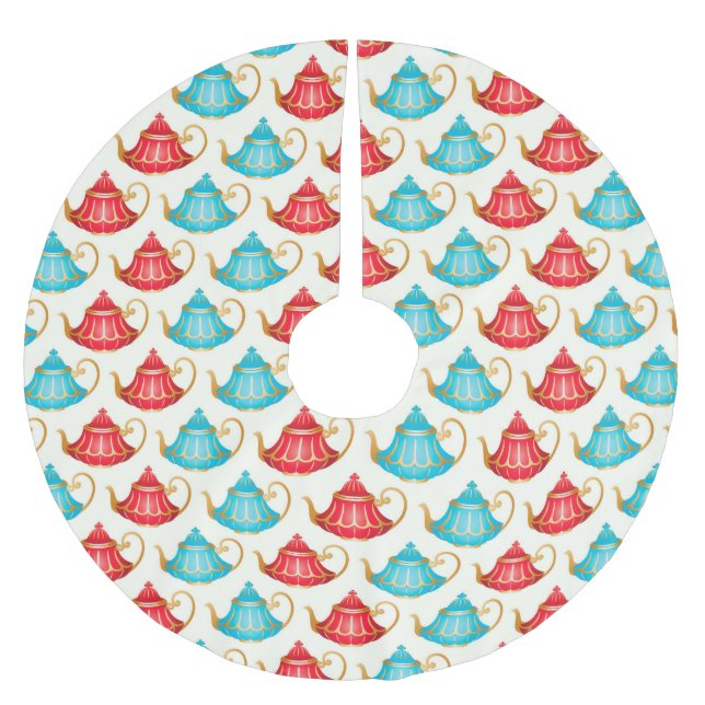 Märchenland-Drucke Polyester Weihnachtsbaumdecke (Vorderseite)