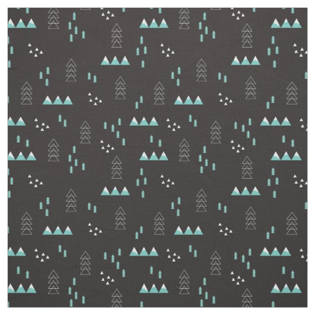 Märchenland-geometrisches Nachtmuster Stoff (Muster)