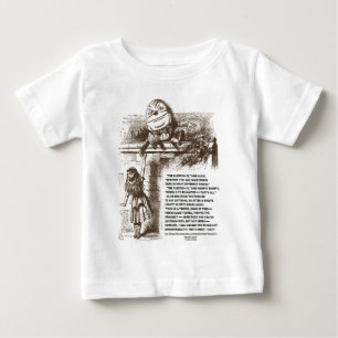 Märchenland-Gesprächs-Zitat Alices Humpty Dumpty Baby T-shirt