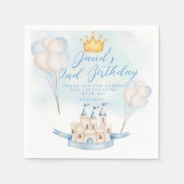 Märchenprinz Burg Party 3d Geburtstag Serviette